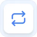 Icon of two blue arrows forming a bidirectional loop, indicating synchronization or refresh.
