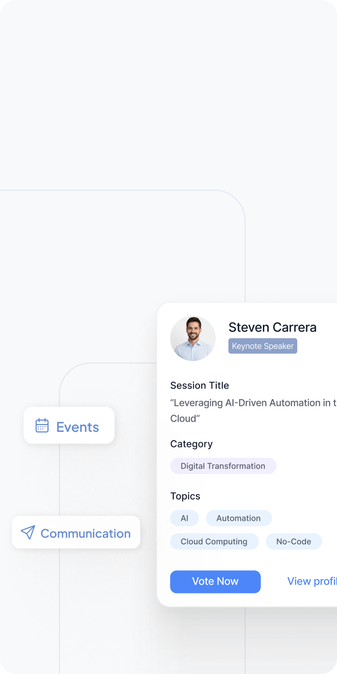 Profile cards showing award ratings for Amara Jones, Lisa Chen, Evelyn Hayes, and Kael Barron with star ratings and 'View profile' links.