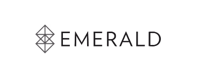 Geometric diamond-shaped logo with stylized letters forming a unique symbol on black background.