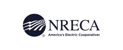 NRECA logo with circular icon and text 'NRECA'.