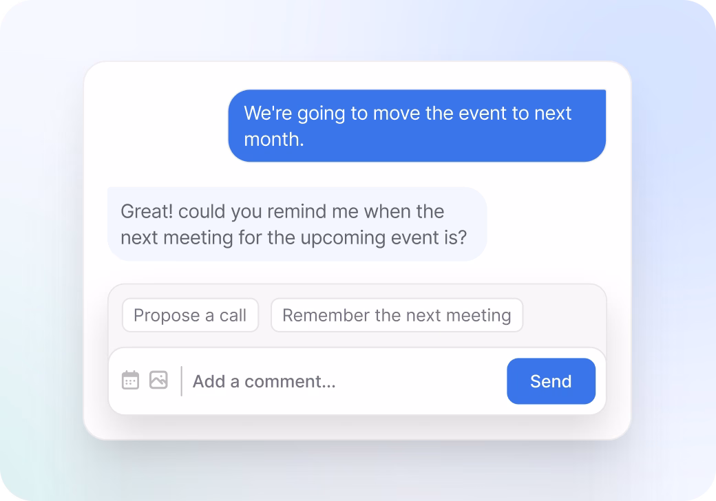 User interface of a file import feature showing a speaker list CSV file with 24 rows and 8 columns, containing columns for Name, Company, Title, and Topic with sample entries Sara Chen from Google as Product Manager on AI, Arav Patel from Meta as Senior PM on B2B, and Emily Carter from Figma as Product Manager on Design, above a section titled Fast Smart Import with text 'Auto-maps your data and flags issues instantly' and a blue button labeled Generate Template.