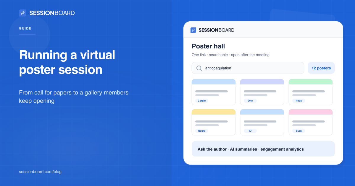 How to run a virtual poster session your members actually open, Sessionboard blog