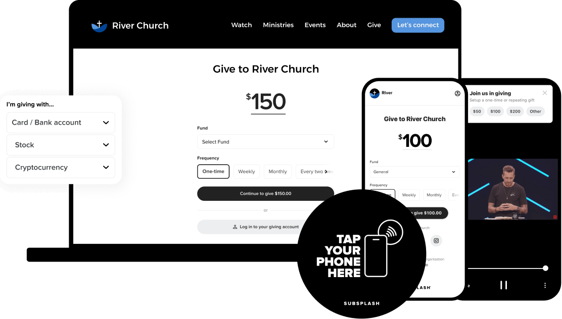 Online Giving Mega Page Subsplash