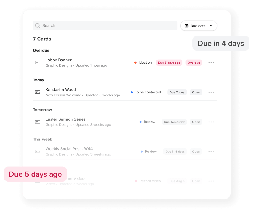Card Dashboard