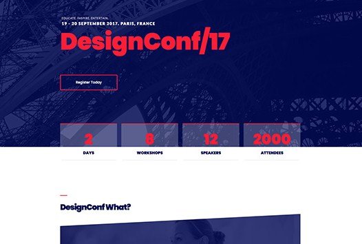 Elementorism DesignConf Landing Page Elementorism DesignConf Landing Page