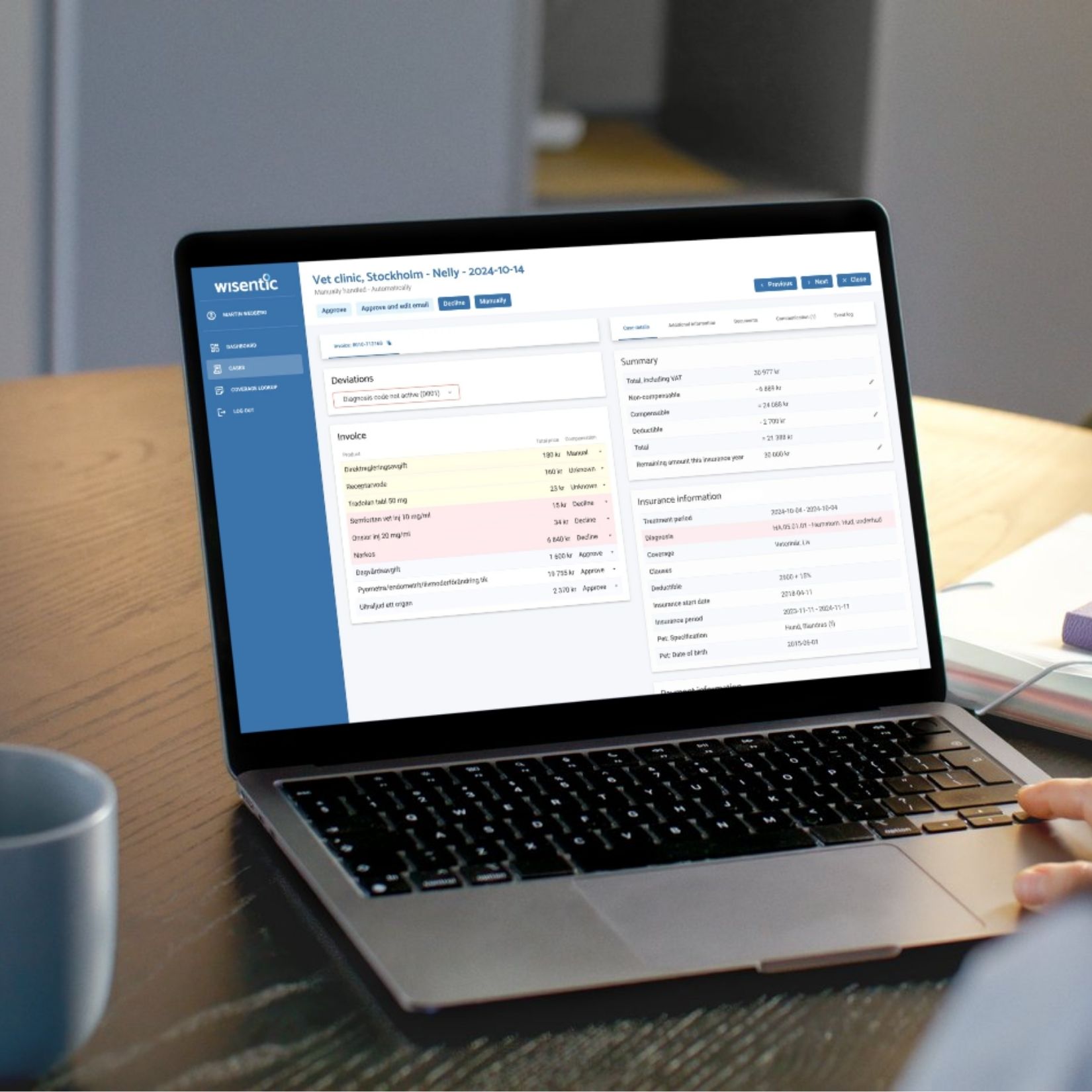 Insurer adapts claims cost control on a laptop