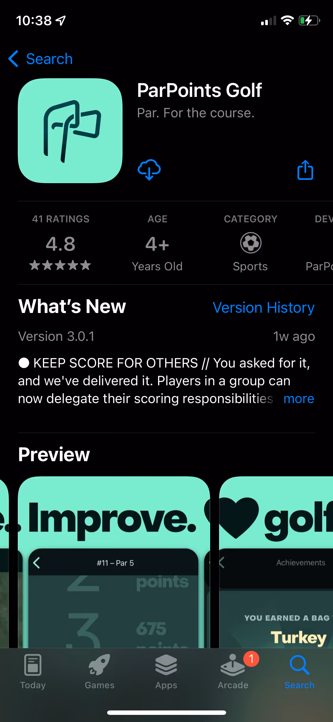 ParPoints in the Apple iOS App Store