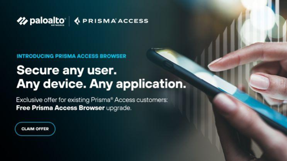 Snapshot of Prisma Access Browser ad from PANW