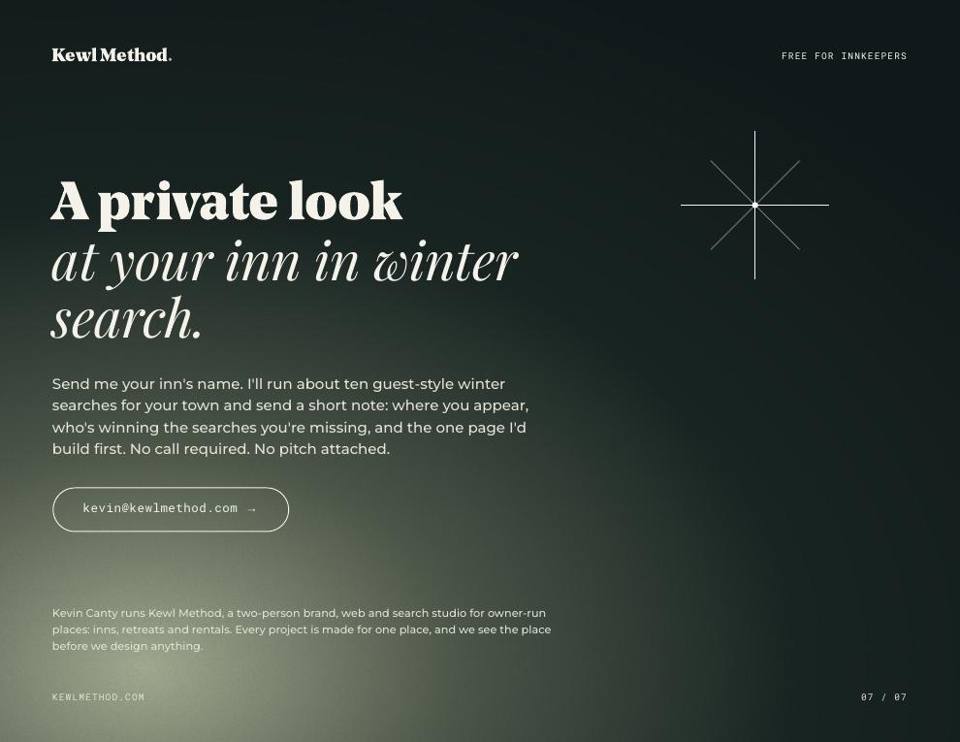 Slide: a free private winter search check