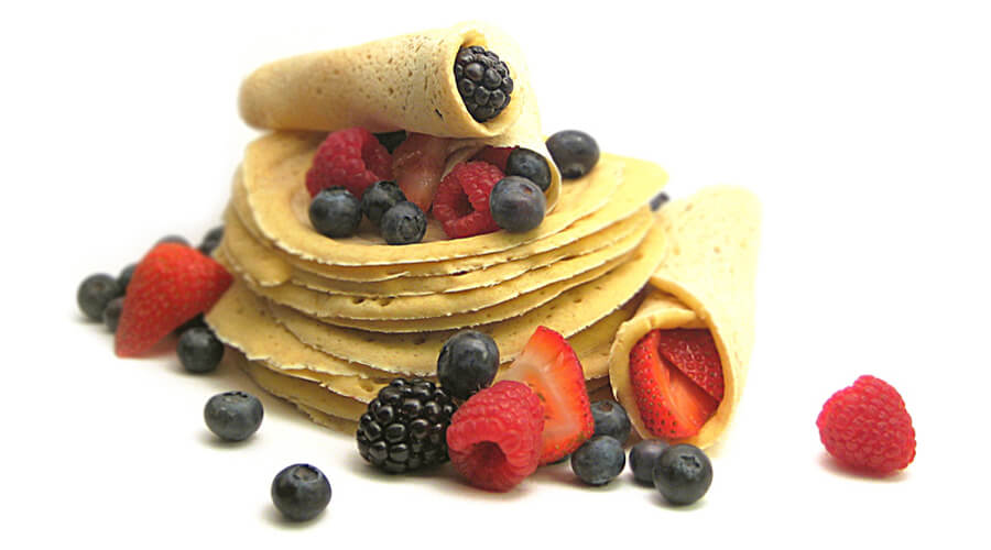 Cream Cheese & Berries Stuffing Recipe from Bouchard Family Farms, makers of Ployes Mix.