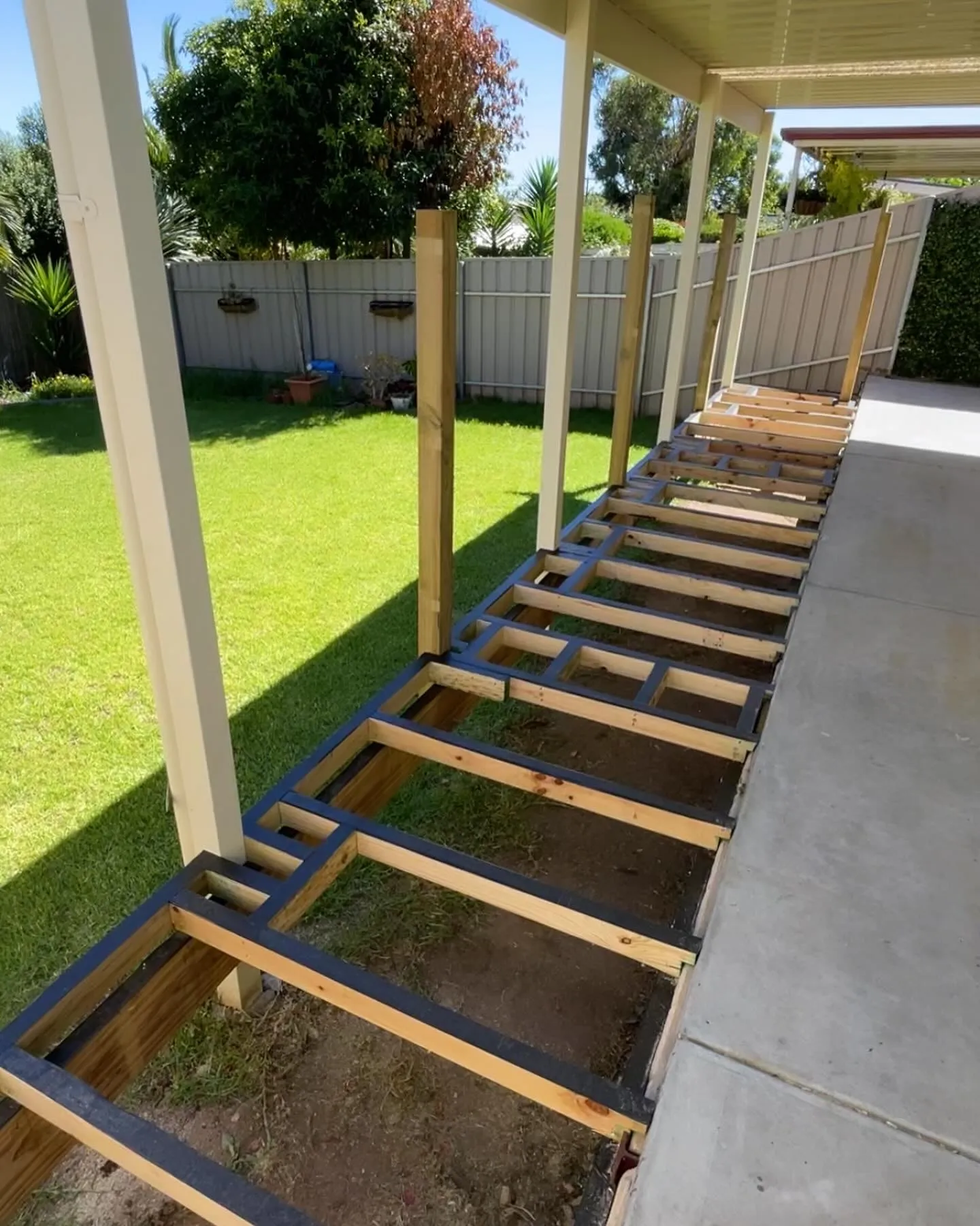 stained deck