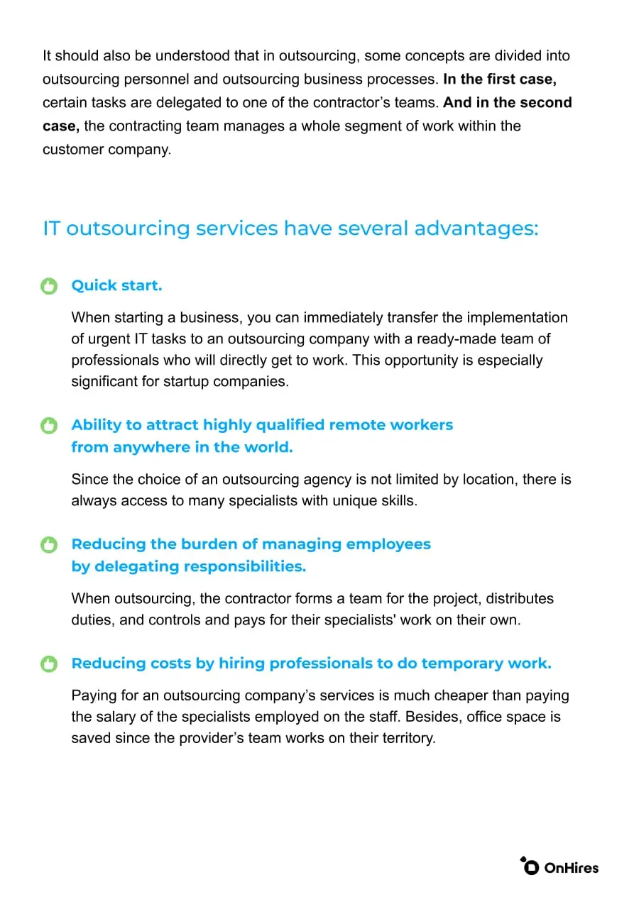 The guide to deep understanding IT outstaffing and its variations | OnHires - Image 2