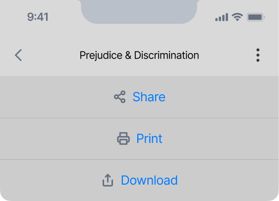 share, print, and download feature added