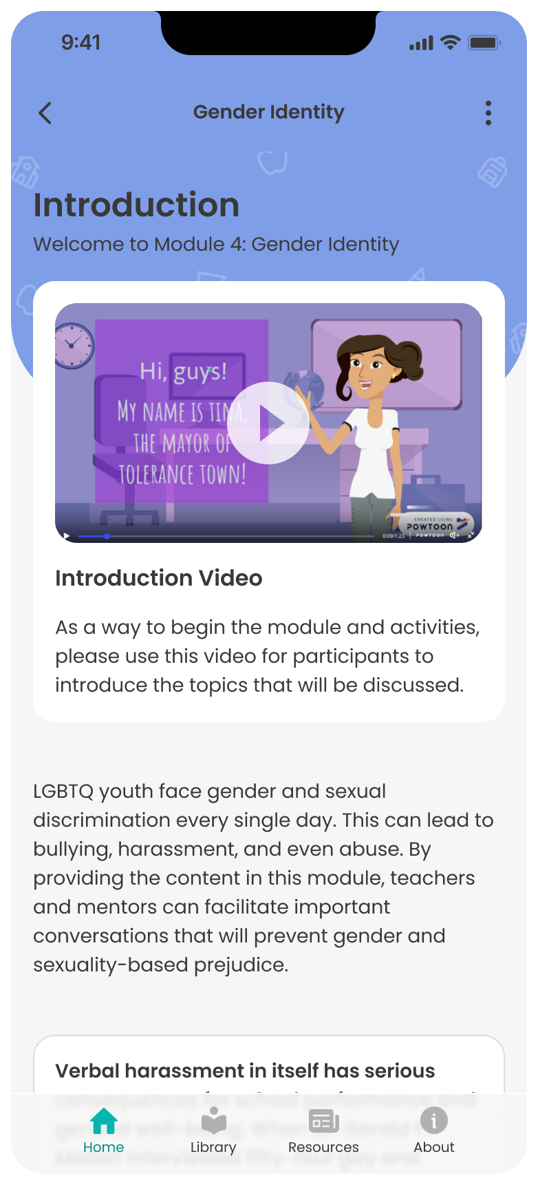 Introduction to gender identity module