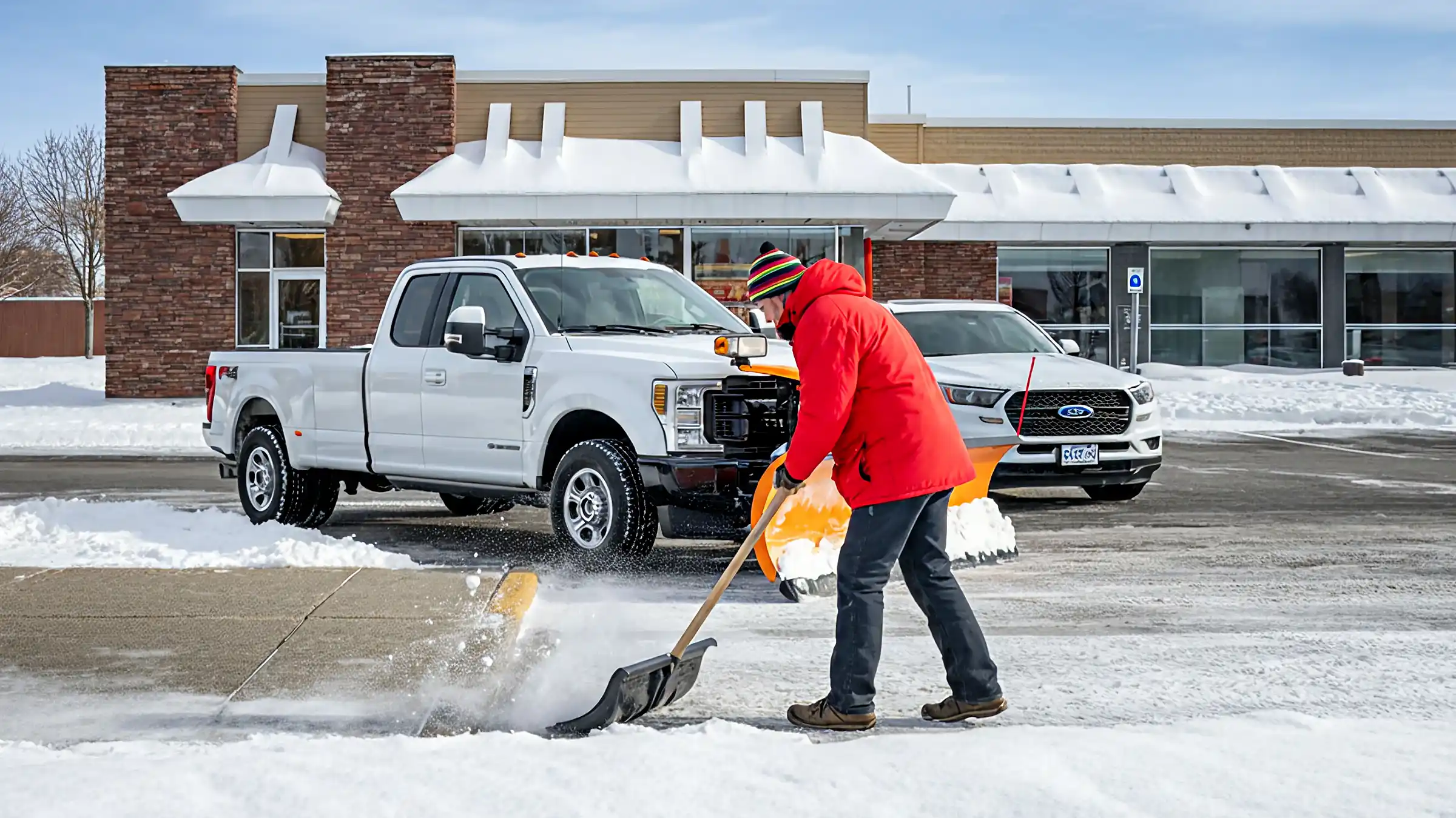 Blackhawk Services, commercial snow removal.