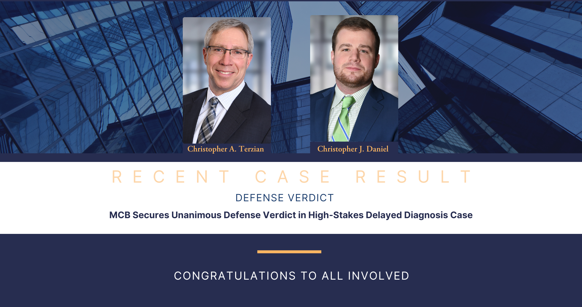 MCB Secures Unanimous Defense Verdict in High-Stakes Delayed Diagnosis Case