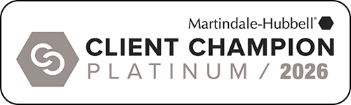 Martindale Hubbell Client Champion Platinum 2026