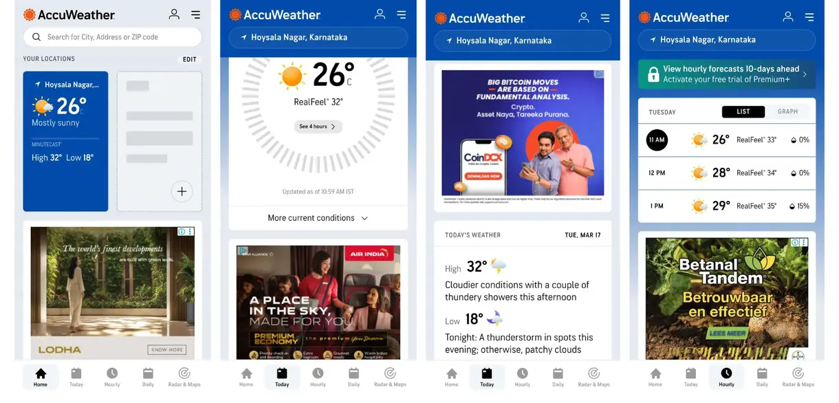 AccuWeather App Screenshot