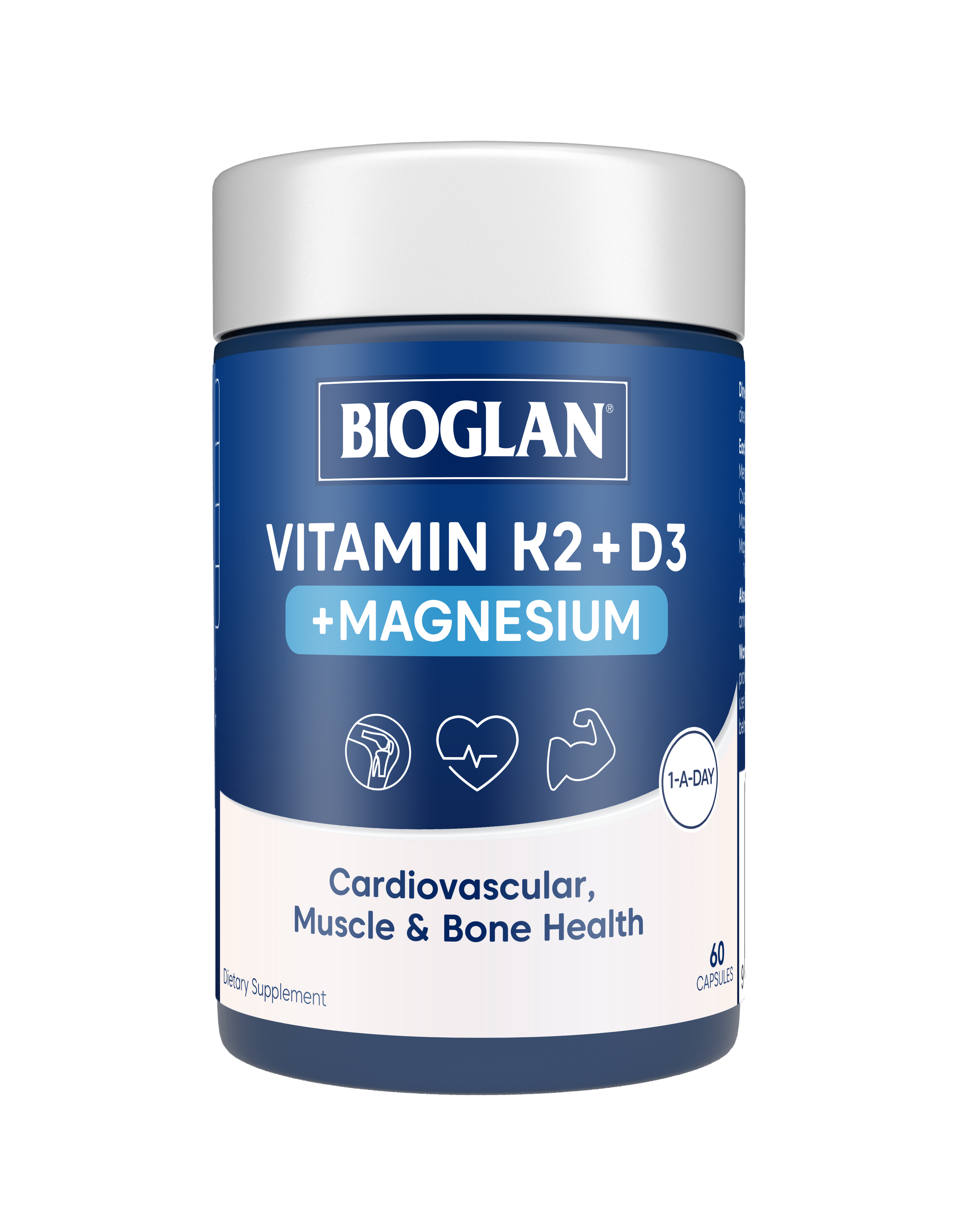 Bioglan Vitamin K2 + D3 + Magnesium Capsules 60s
