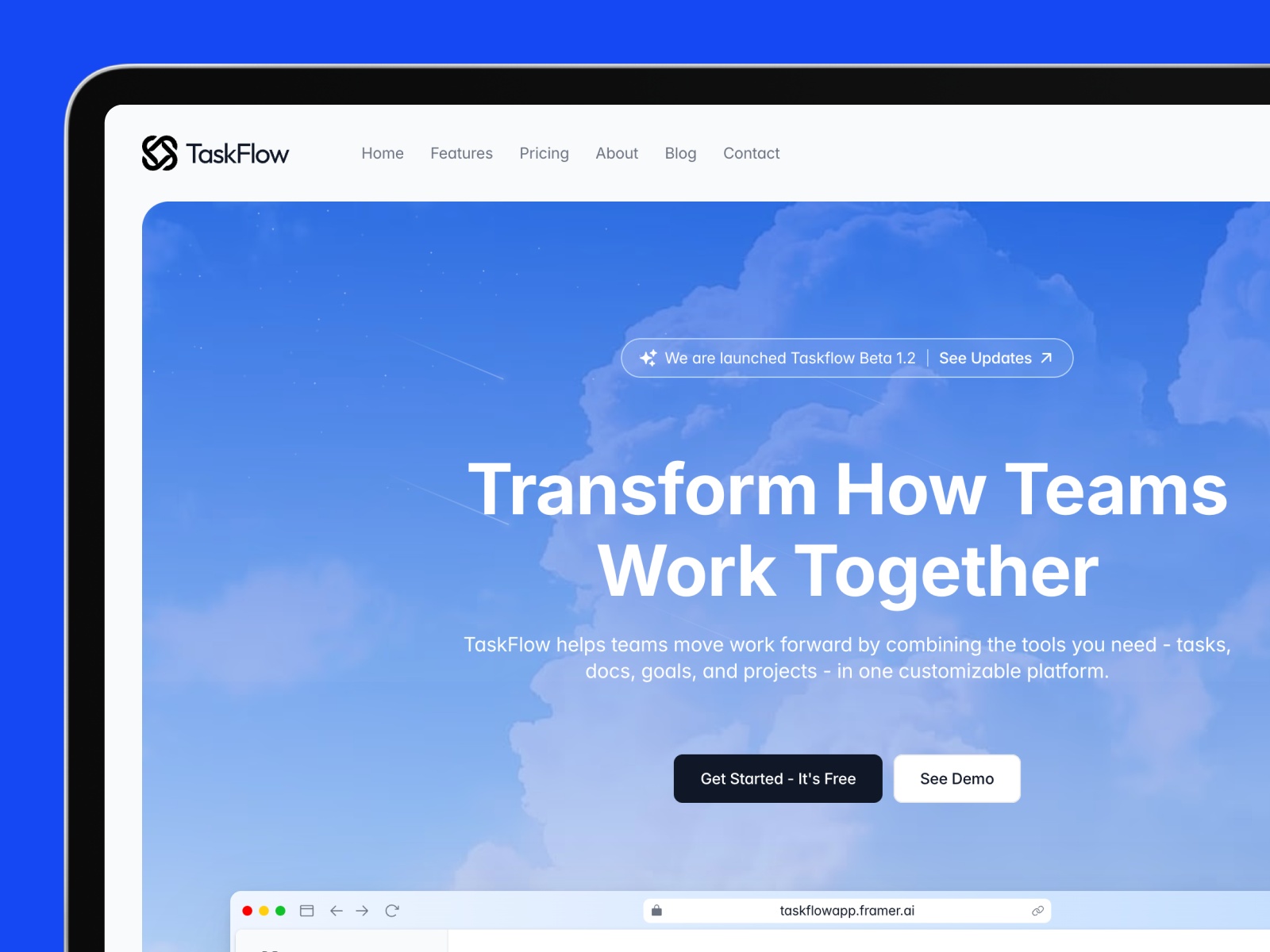 TheTaskFlow Framer Template