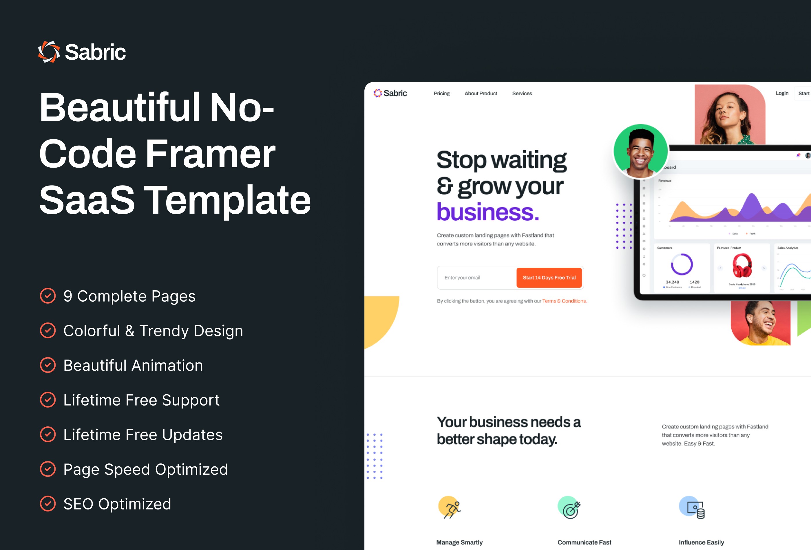 Sabric Framer Template