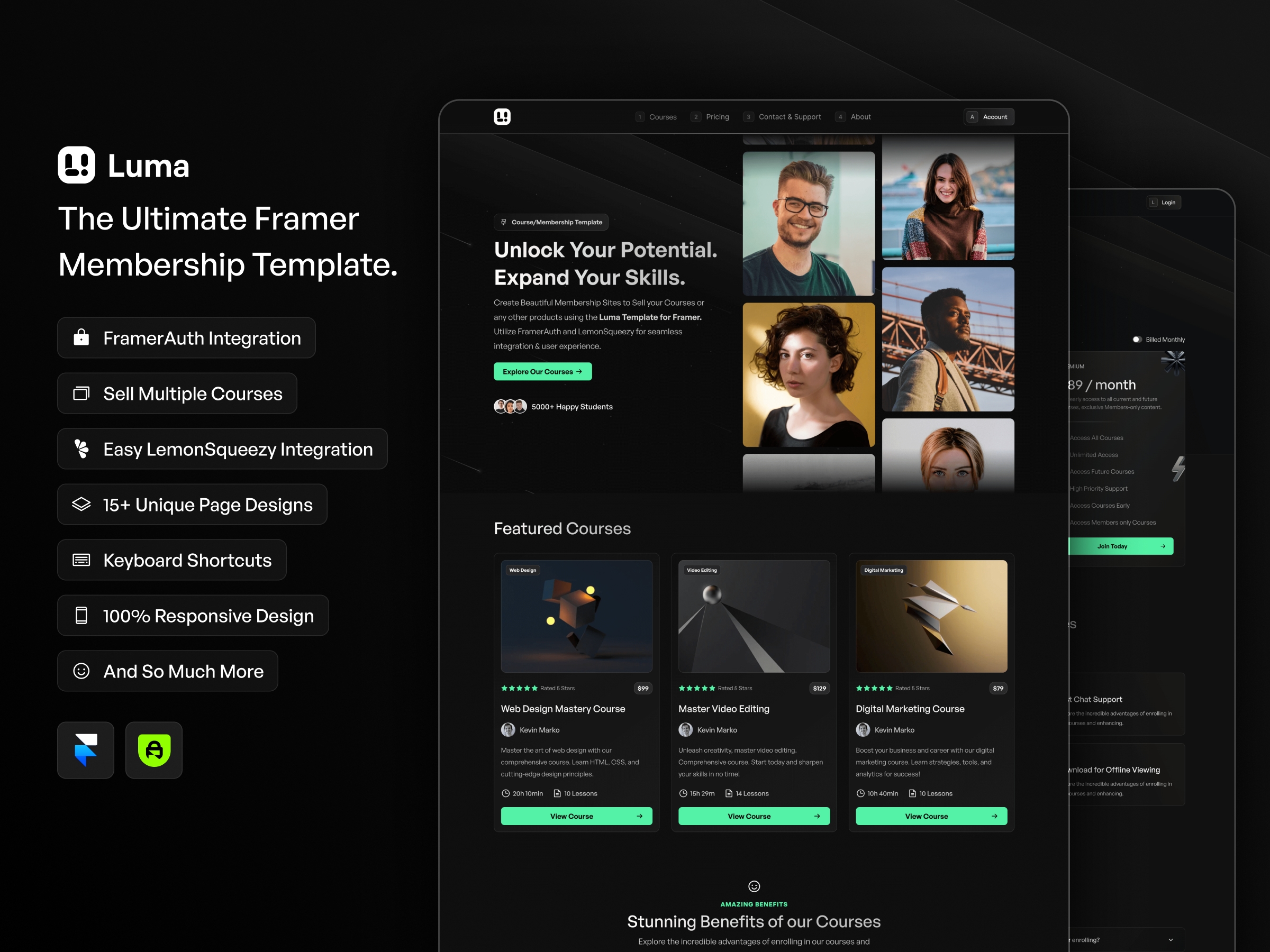Luma Framer Template