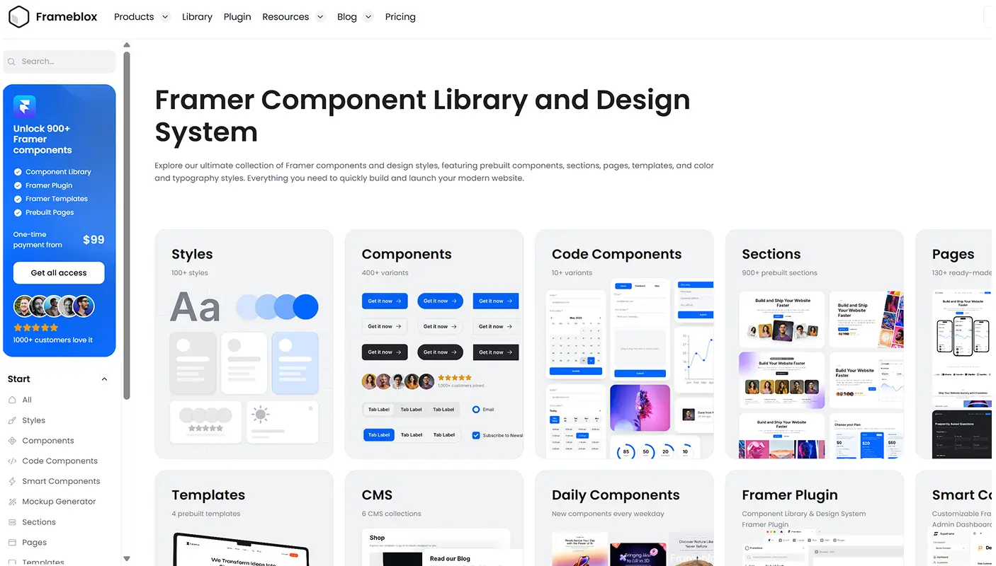 Frameblox Framer Template