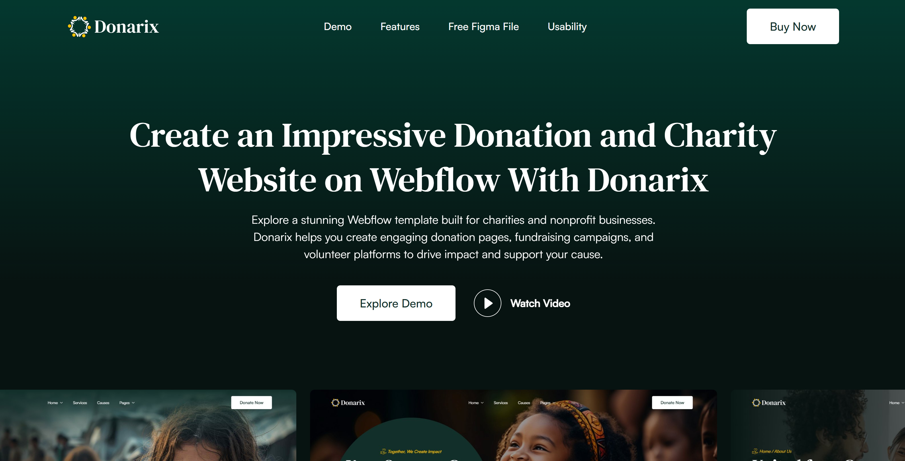 Donarix Webflow Template