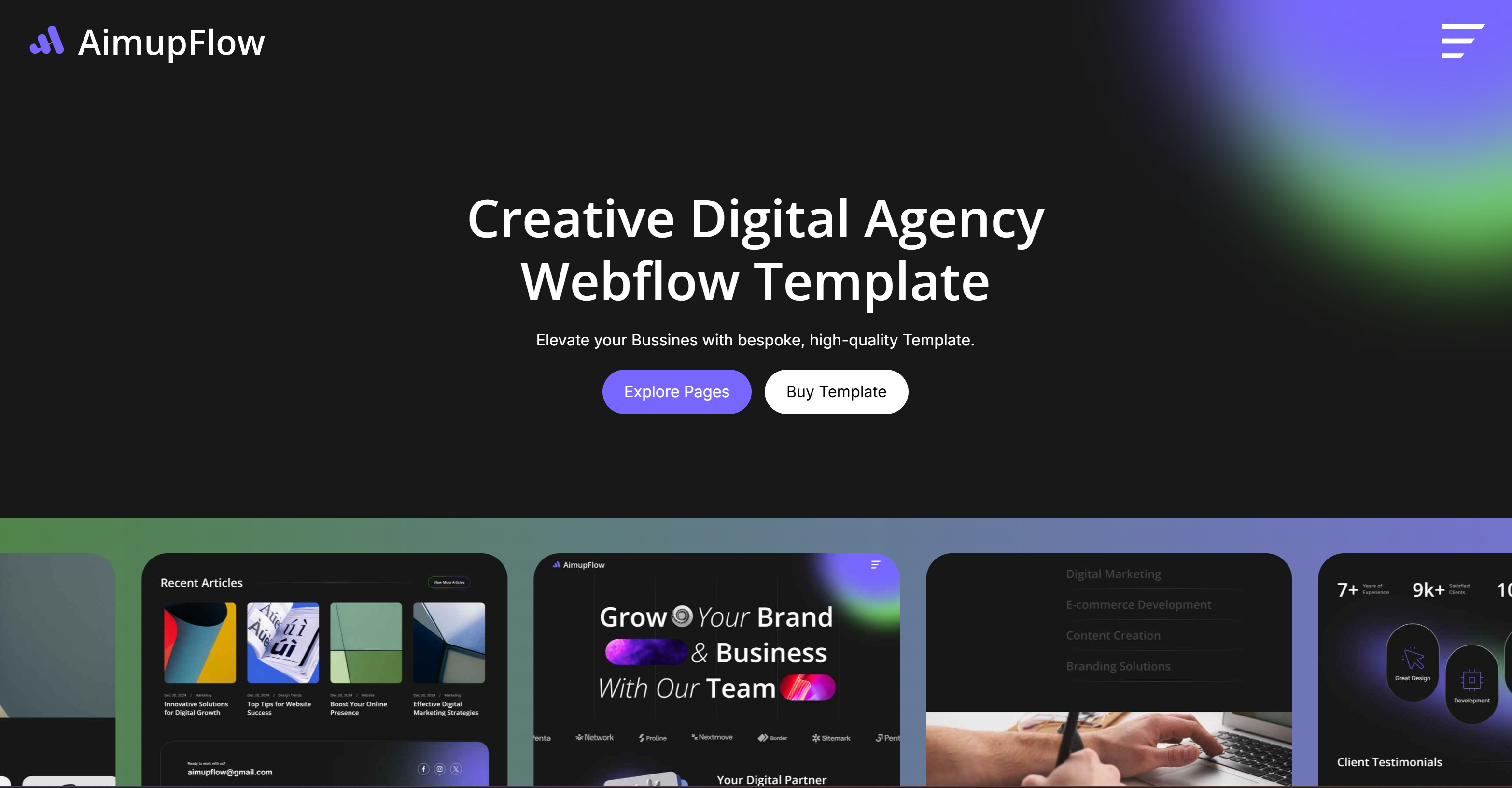 AimupFlow Webflow Template