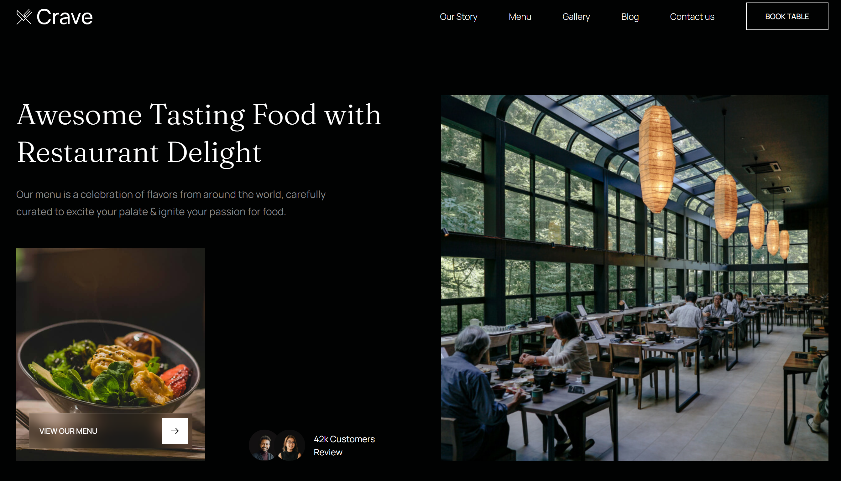 Crave Webflow Template