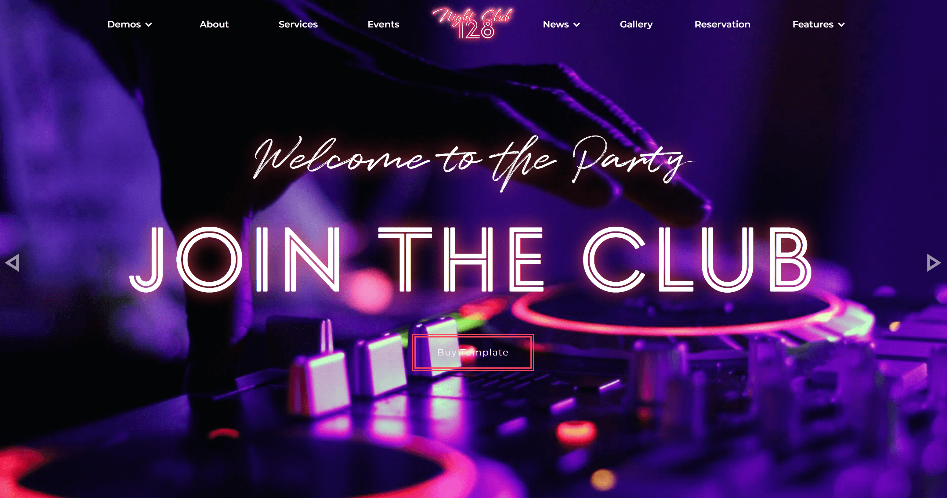 Night Club 128 Webflow Template