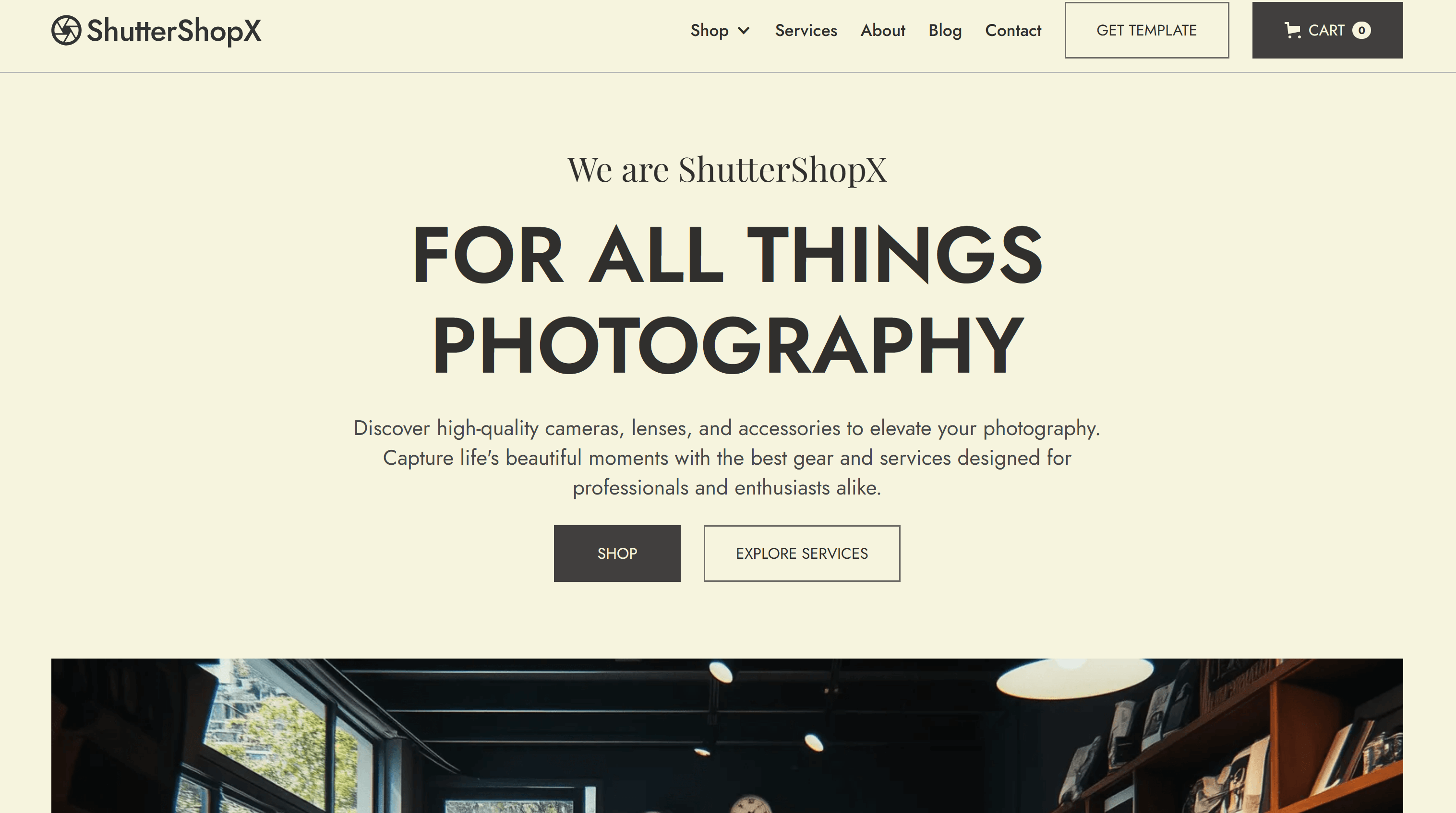 ShutterShopX Webflow Template
