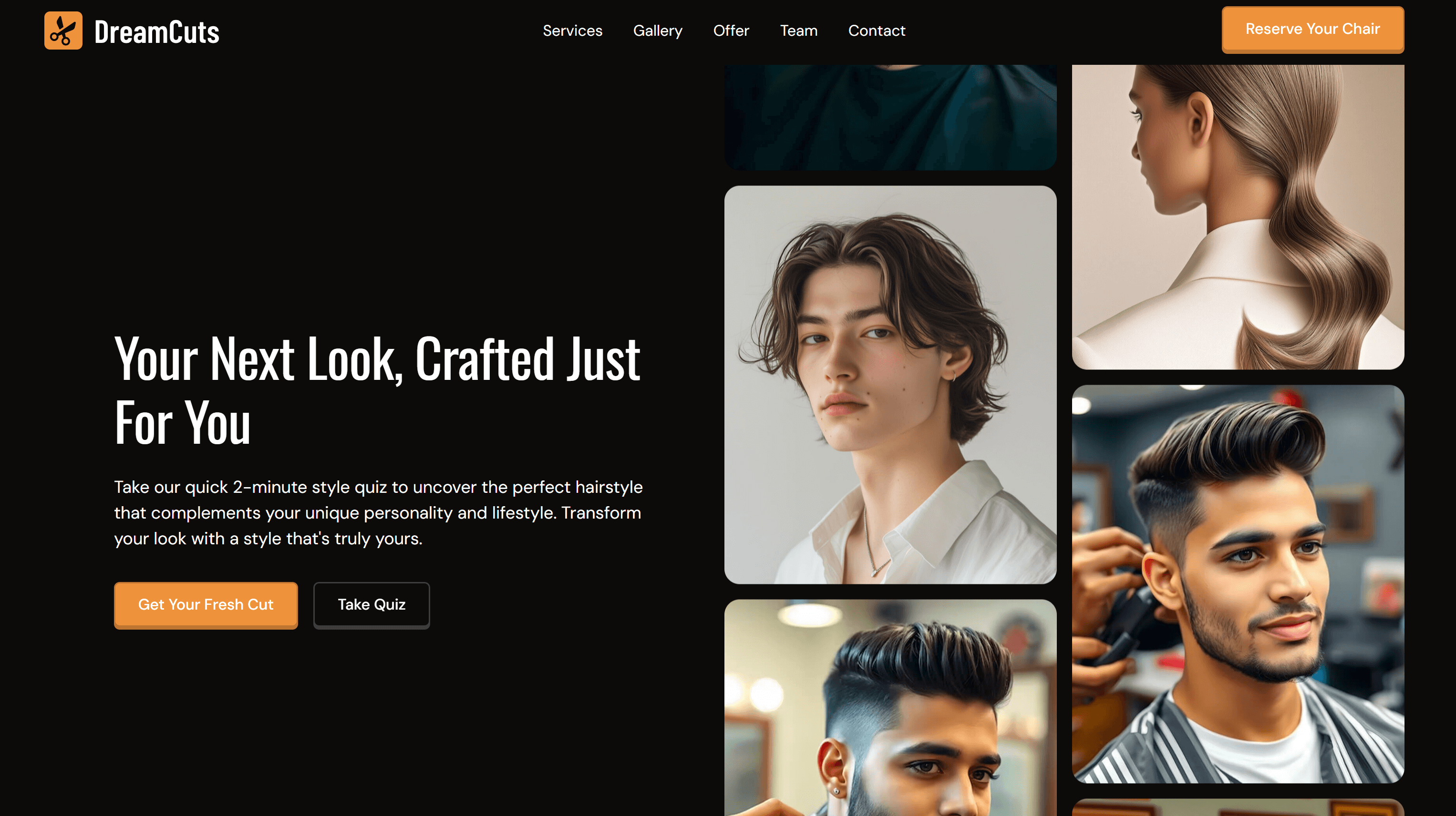 Dreamcuts Webflow Template