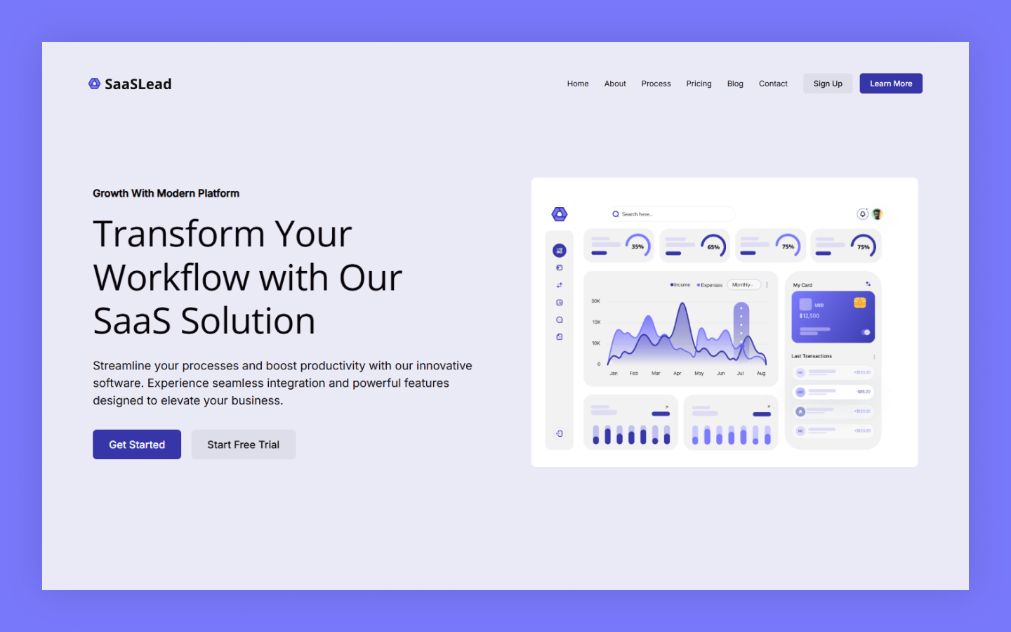 SaaSLead Webflow Template
