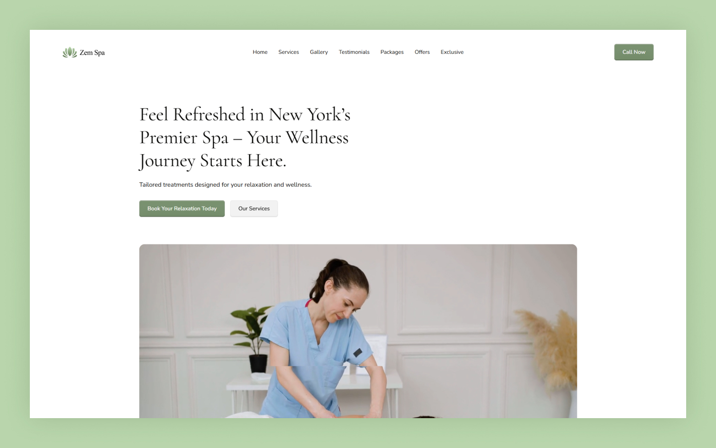 ZemSpa (Free) Webflow Template