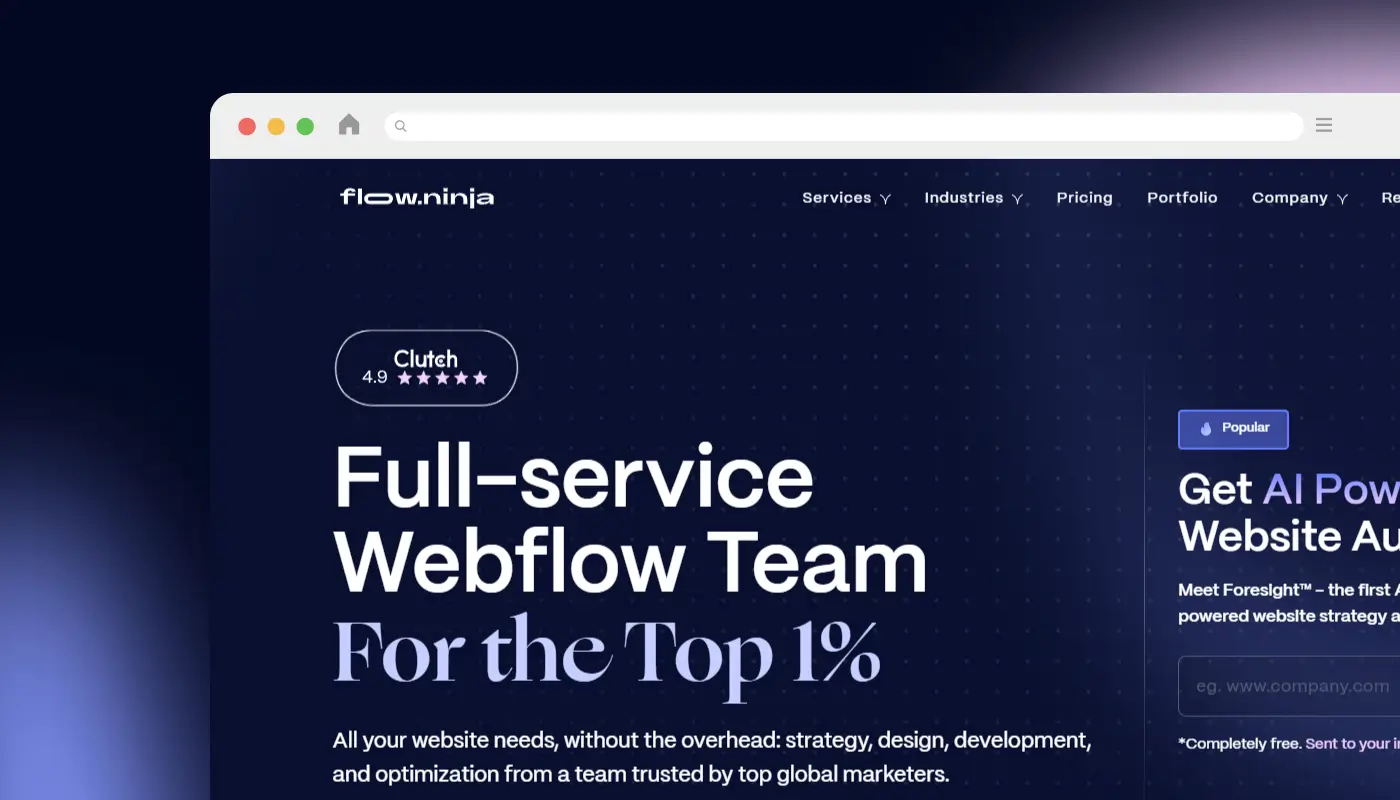 Flow Ninja - Branding-Focused Webflow Agency
