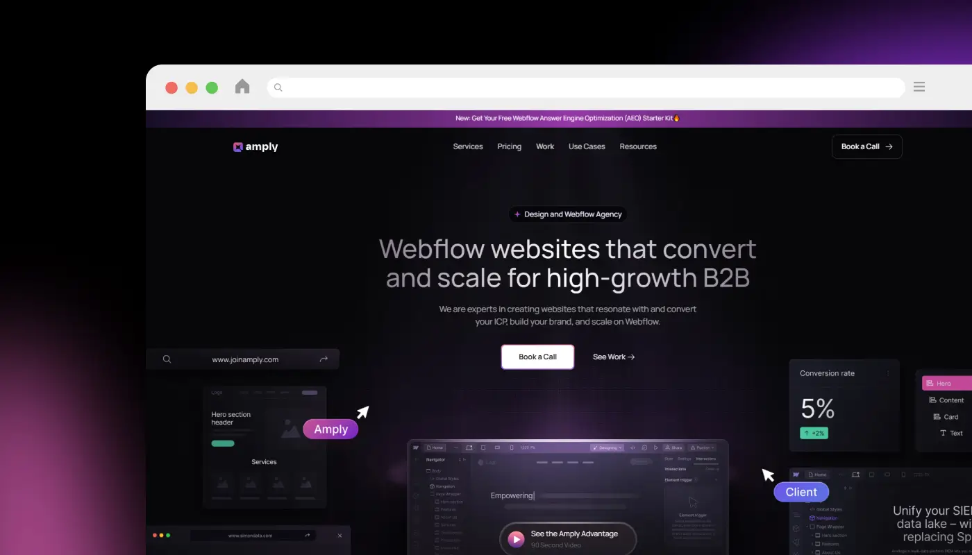 Amply – Best Webflow Development & B2B CRO Agency