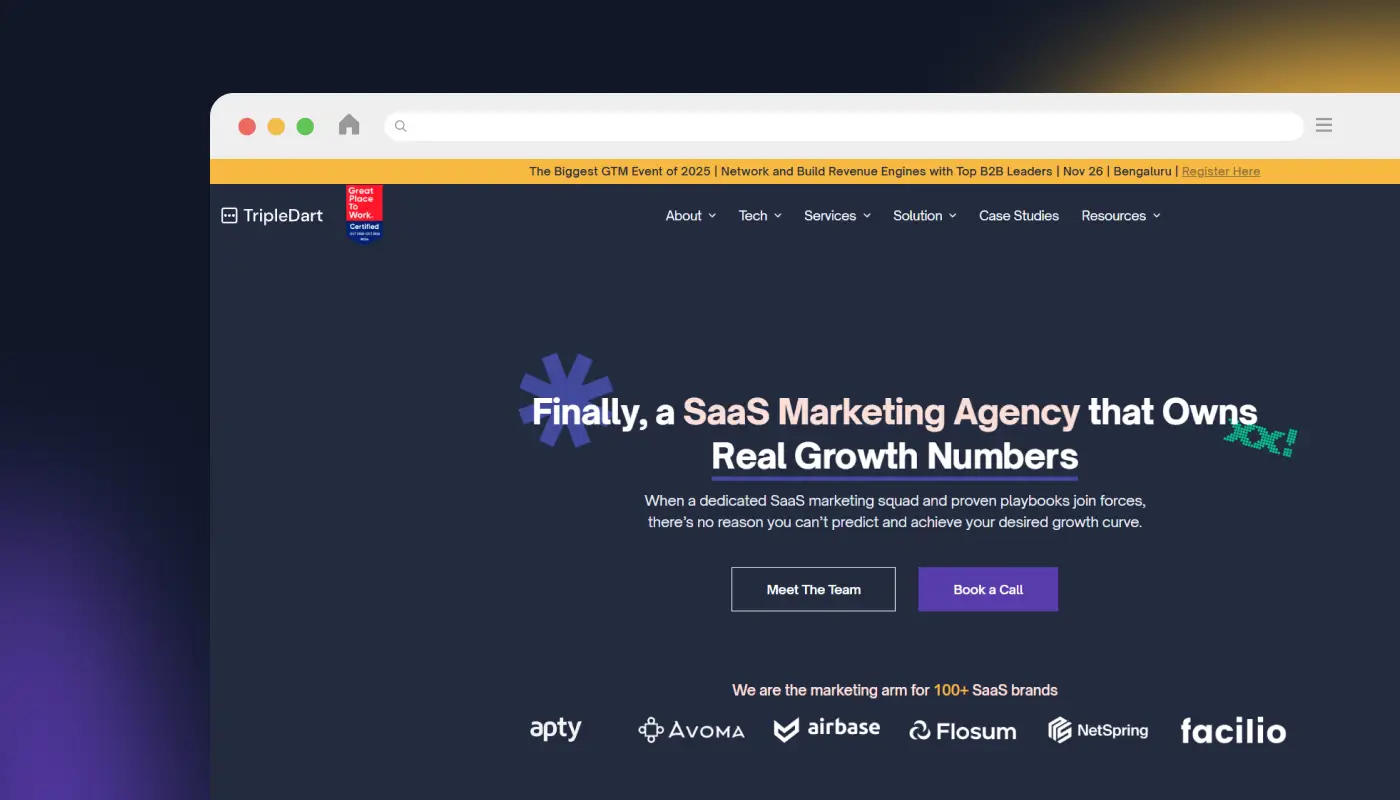 Tripledart – Webflow & SaaS Marketing Agency