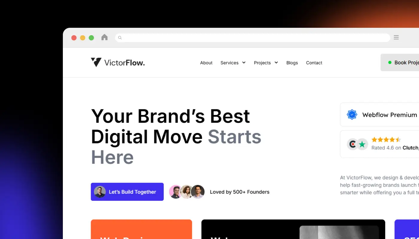 1. VictorFlow – Premium Multi-Platform Webflow & Custom Website Development Agency