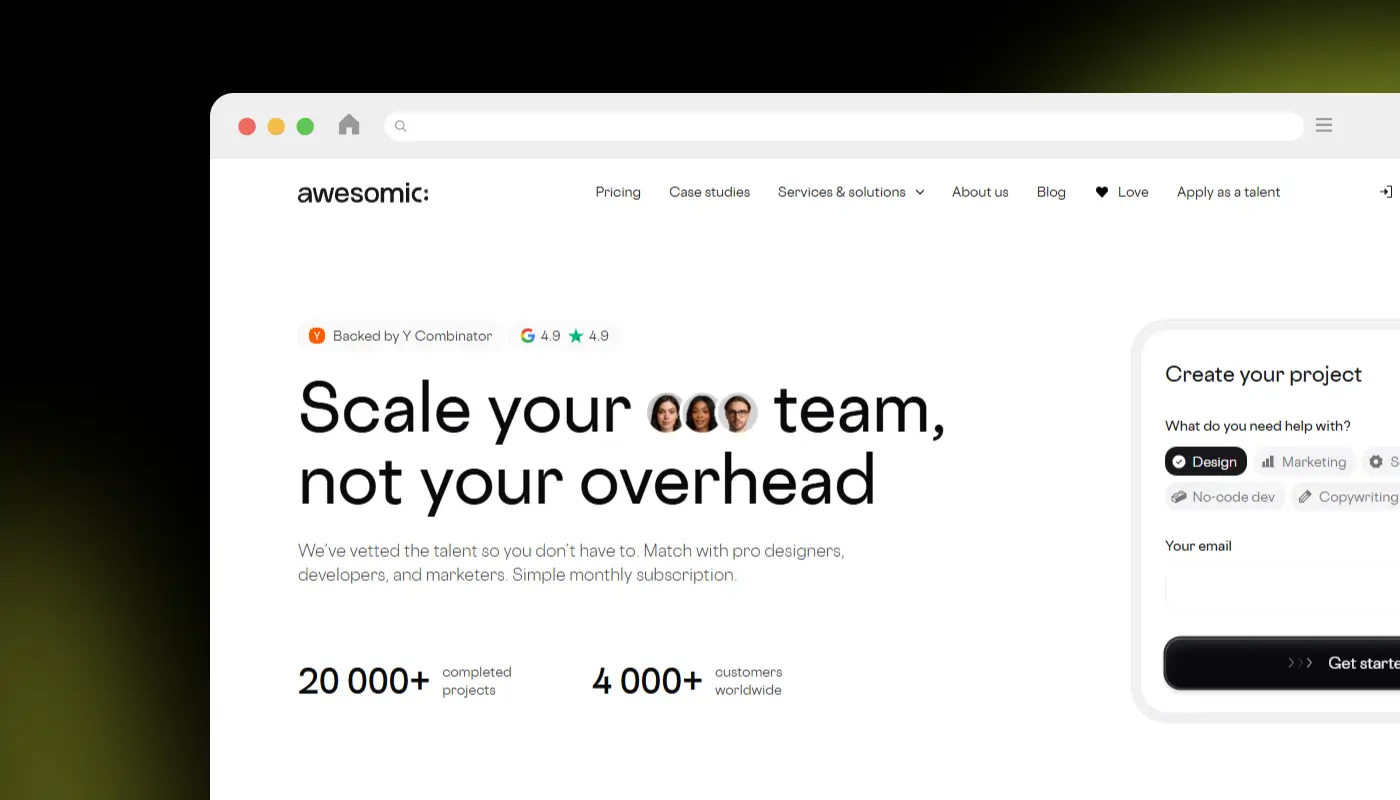 Awesomic – Custom Webflow Design & Development (Subscription)