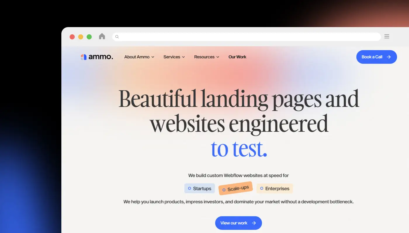 Ammo Studio – Webflow Design & Development for Scale-ups
