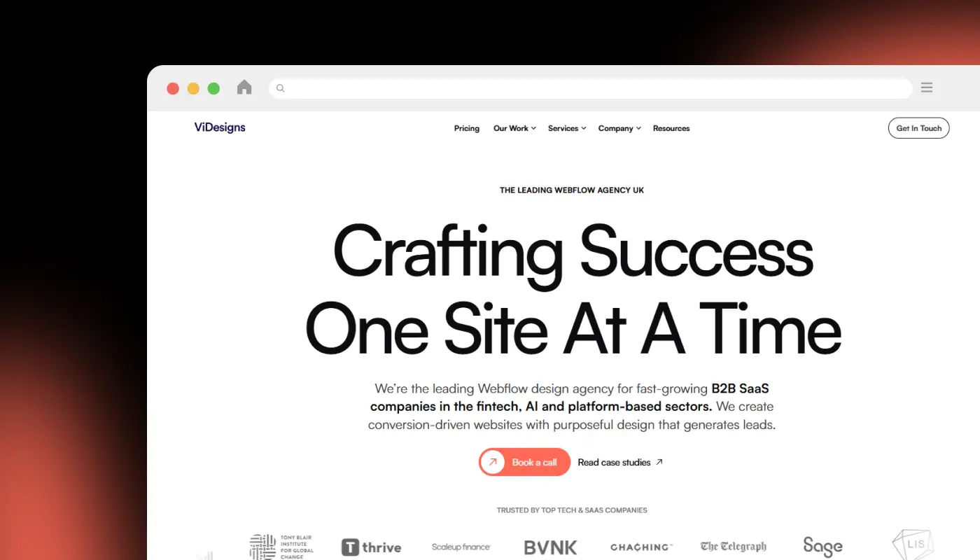 ViDesigns – Custom Webflow & UX Design for B2B SaaS & AI Brands