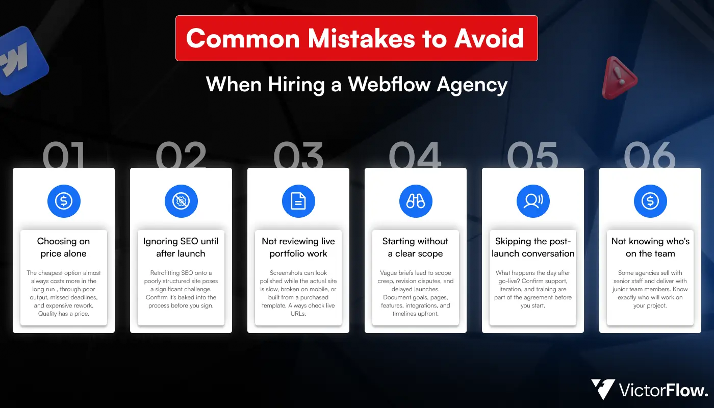 Common Mistakes to Avoid When Hiring a Webflow Agency