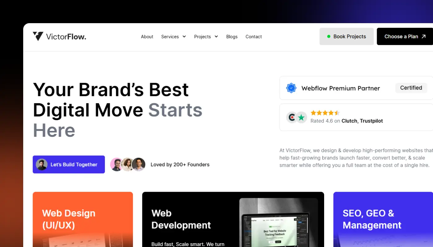 VictorFlow - Best Webflow Agency for SaaS and B2B.