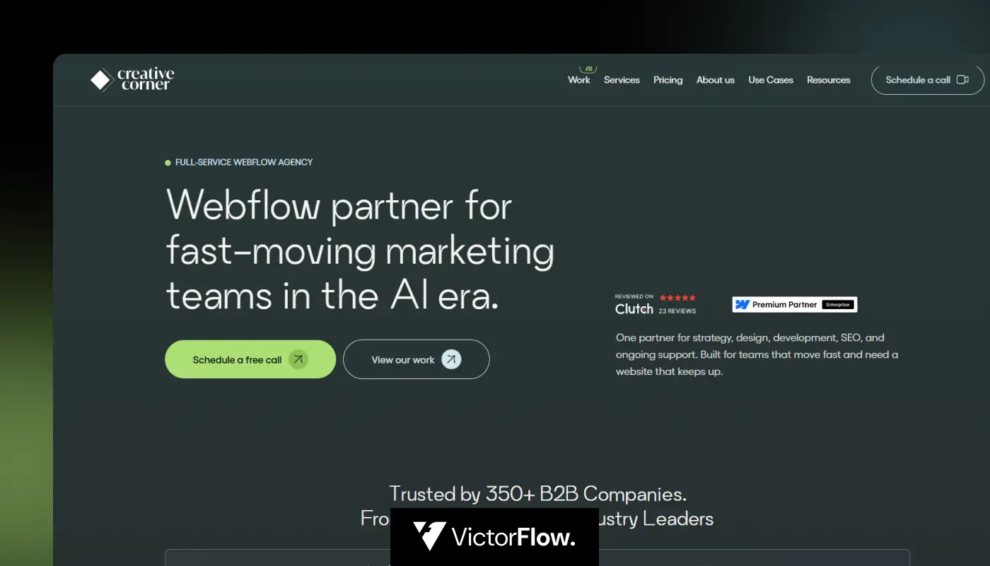 Creative Corner - Best All-Around Webflow Agency for B2B