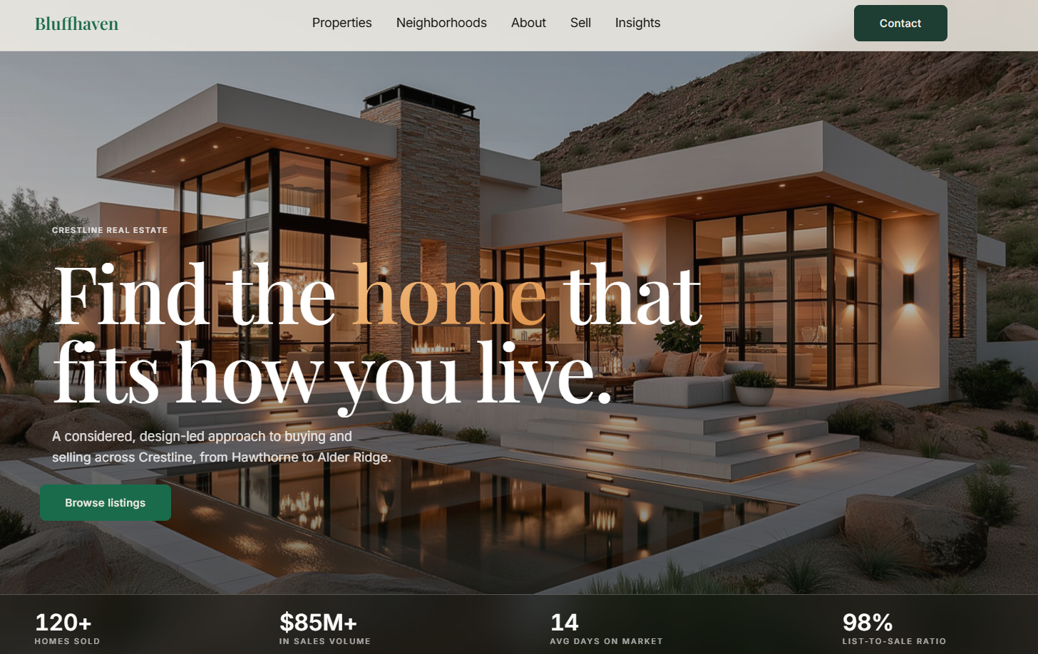 Bluffhaven Framer Template