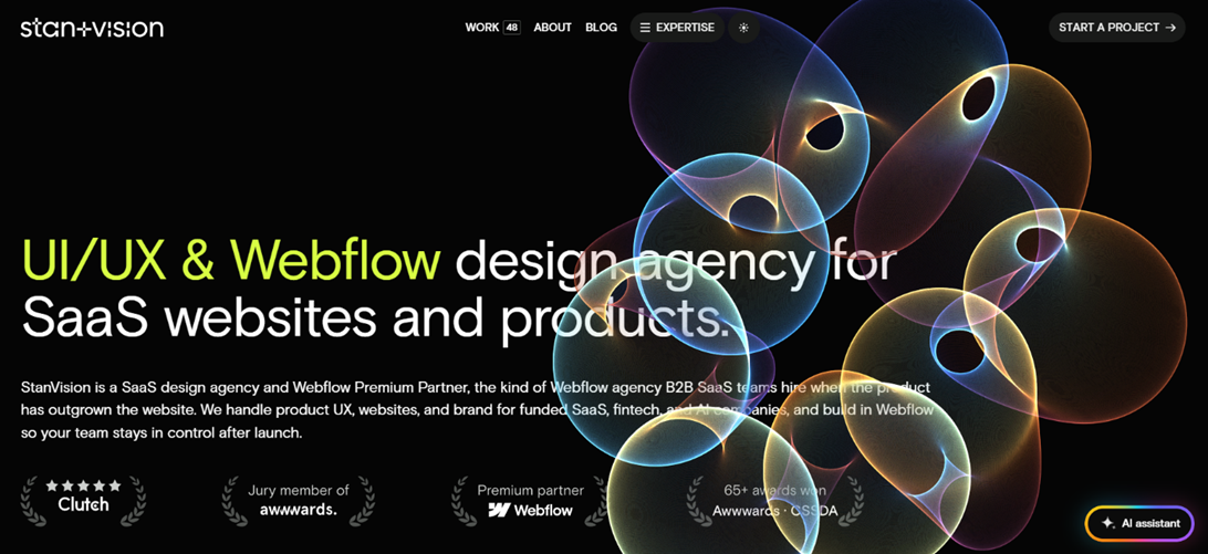 StanVision - Webflow Premium Partner for Enterprise and B2B Websites
