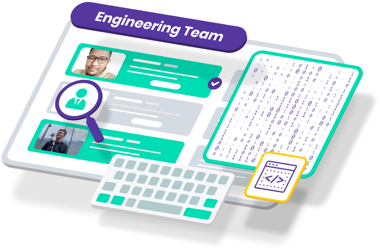 Illustration of the Engineering team