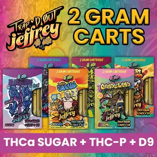 Hixotic - Trap’d Out Jeffrey THCa Sugar Vape Cartridges - 2g