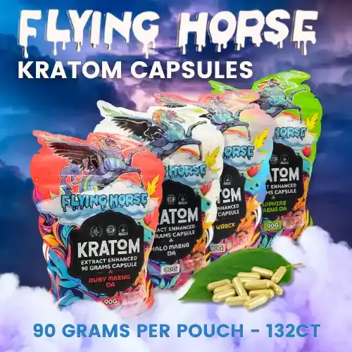 Flying Horse - Kratom Capsules - 132ct